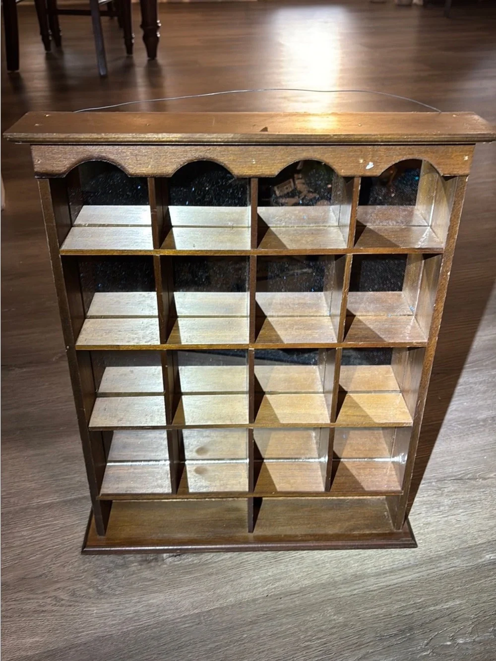 Wooden Wall Display Shelf - Brown